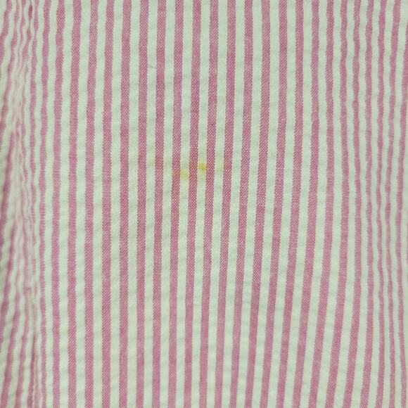 Lilly Pulitzer Adeline Dress Womens 2 Pink White Stripe Seersucker Mini Ruffles - Picture 5 of 12